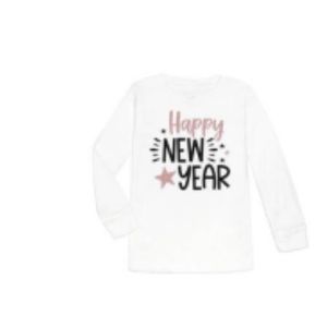 Happy New Year Long Sleeve Shirt - Kids New Year's Eve Tee -2T